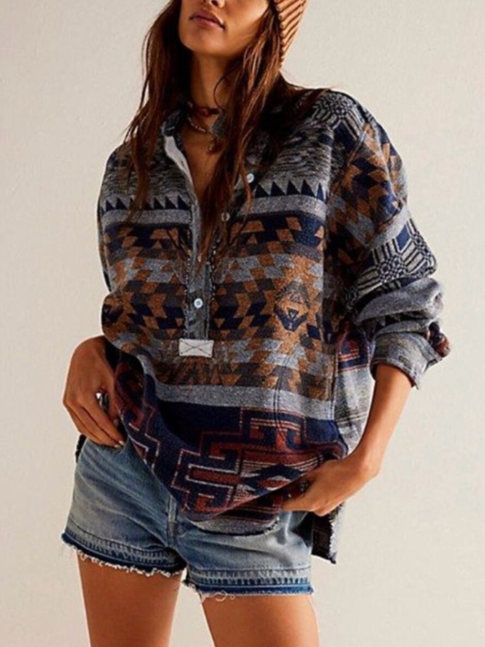 Free People Arizona Sky Pullover -L